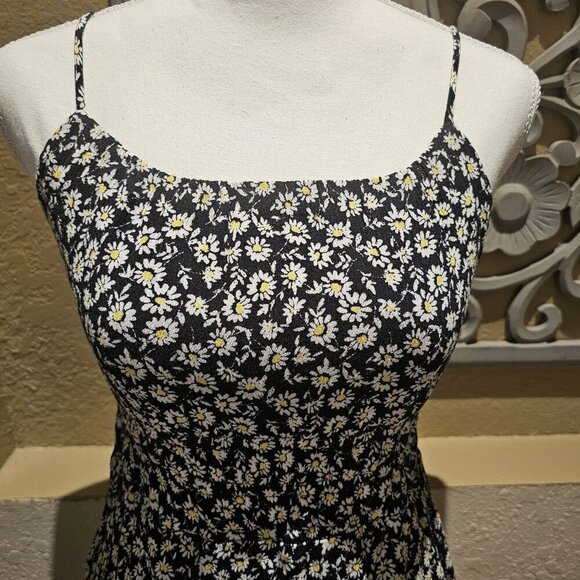 Art Class Vintage 90's, Y2K Black & White Daisy Floral Mini Slip Dress XL - Picture 5 of 7
